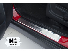 Накладки на пороги Suzuki Vitara 15- (NataNiko - Premium)